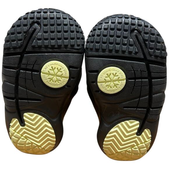 NIKE Flex Advance Winter Snow Boot 6C Toddler Cream Black Lime Green - Picture 10 of 12